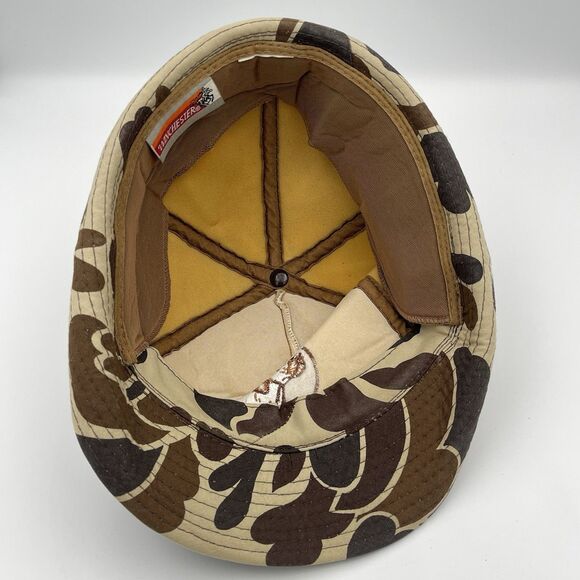 Vintage Winchester Bird Hunting Hat Jones Style Dog Camo Size Large W/ Ear Flaps - Picture 9 of 13